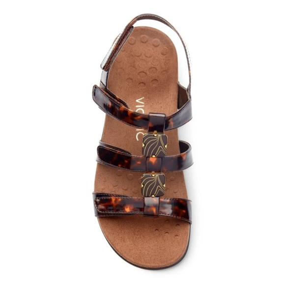 Vionic by Orthaheel Amber Tortoise Sandals Sz 8 - Picture 1 of 14